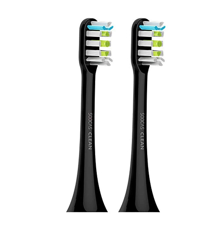 Сменная насадка для Зубной щетки soocare X3 (Black) 2 шт.