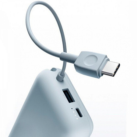 Внешний аккумулятор Xiaomi Mi Power Bank With Cable USB-C 10000mAh Pocket Version (P15ZM) Blue