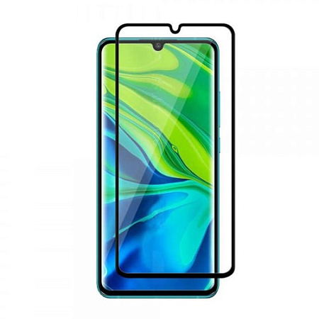 Закаленное стекло Full Screen+Full Glue DF для Redmi 9A/9C Черная рамка